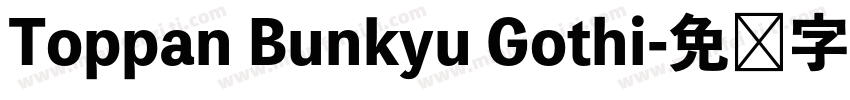 Toppan Bunkyu Gothi字体转换